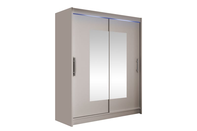 Bay Garderobe Med Speil 150x200 cm - Beige - Oppbevaring - Klesoppbevaring - Garderober & garderobesystem