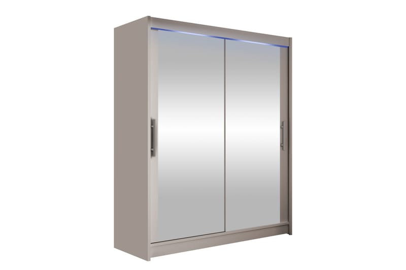 Bay Garderobe Med Speil 150x200 cm - Beige - Oppbevaring - Klesoppbevaring - Garderober & garderobesystem