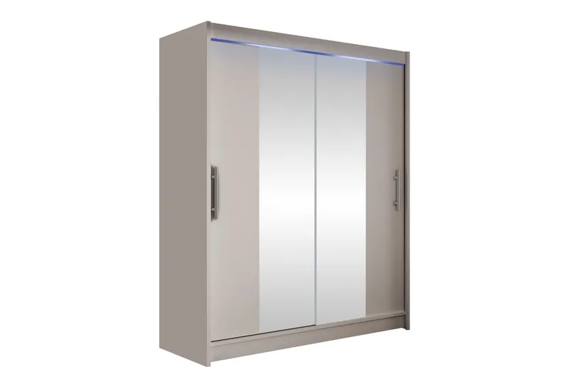 Bay Garderobe Med Speil 150x200 cm, Beige