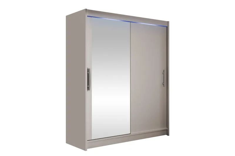 Bay Garderobe Med Speil 150x200 cm, Brun