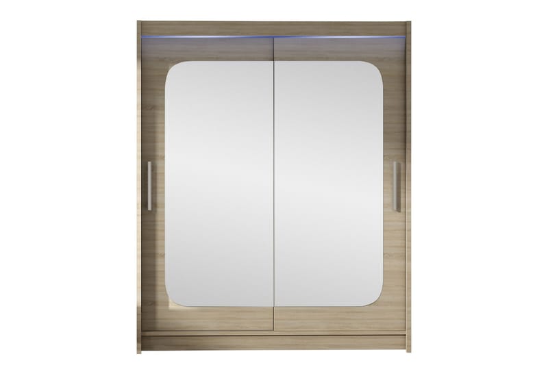 Bay Garderobe Med Speil 150x200 cm, Brun