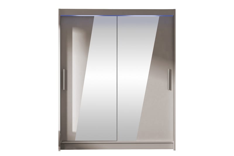 Bay Garderobe Med Speil 150x200 cm, Grå