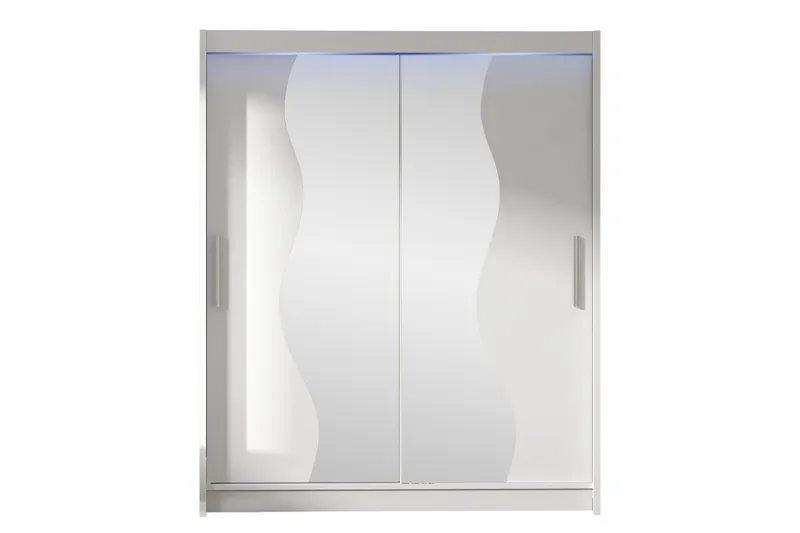 Bay Garderobe Med Speil 150x200 cm - Hvit - Oppbevaring - Klesoppbevaring - Garderober & garderobesystem