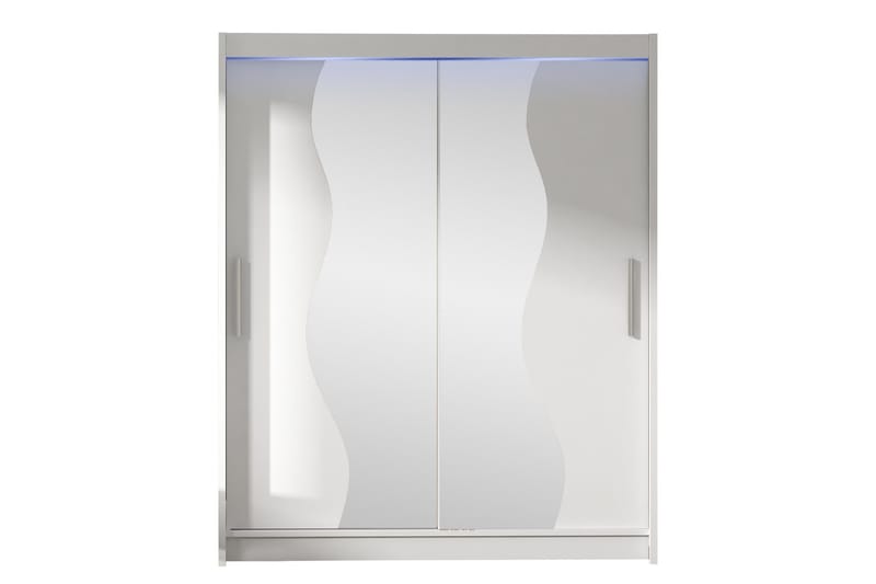 Bay Garderobe Med Speil 150x200 cm - Hvit - Oppbevaring - Klesoppbevaring - Garderober & garderobesystem