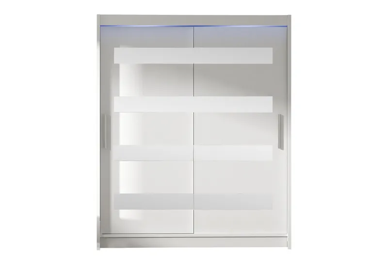 Bay Garderobe Med Speil 150x200 cm, Hvit