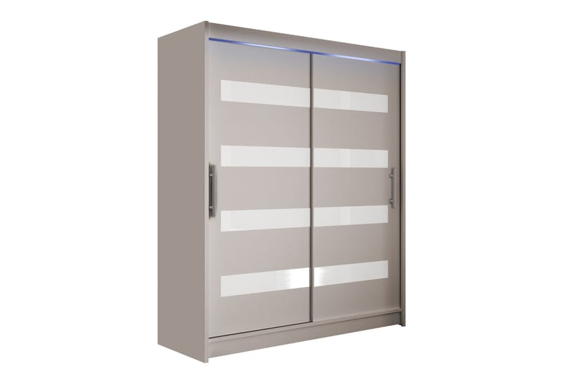 Bay Garderobe Med Speil 150x200 cm - Hvit - Oppbevaring - Klesoppbevaring - Garderober & garderobesystem