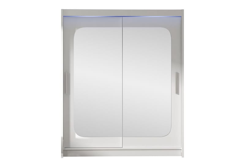 Bay Garderobe Med Speil 150x200 cm - Hvit - Oppbevaring - Klesoppbevaring - Garderober & garderobesystem