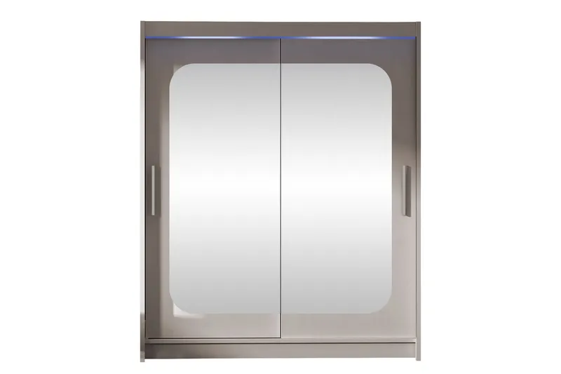 Bay Garderobe Med Speil 150x200 cm - Hvit - Oppbevaring - Klesoppbevaring - Garderober & garderobesystem