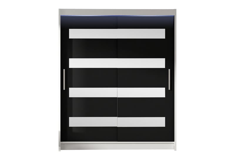 Bay Garderobe Med Speil 150x200 cm - Svart Og Hvitt - Oppbevaring - Klesoppbevaring - Garderober & garderobesystem