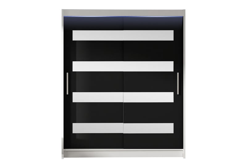 Bay Garderobe Med Speil 150x200 cm - Svart Og Hvitt - Oppbevaring - Klesoppbevaring - Garderober & garderobesystem