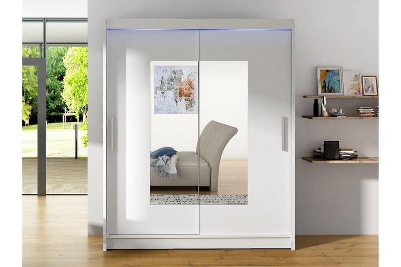 Bay Garderobe Med Speil 150x200 cm - Oppbevaring - Klesoppbevaring - Garderober & garderobesystem