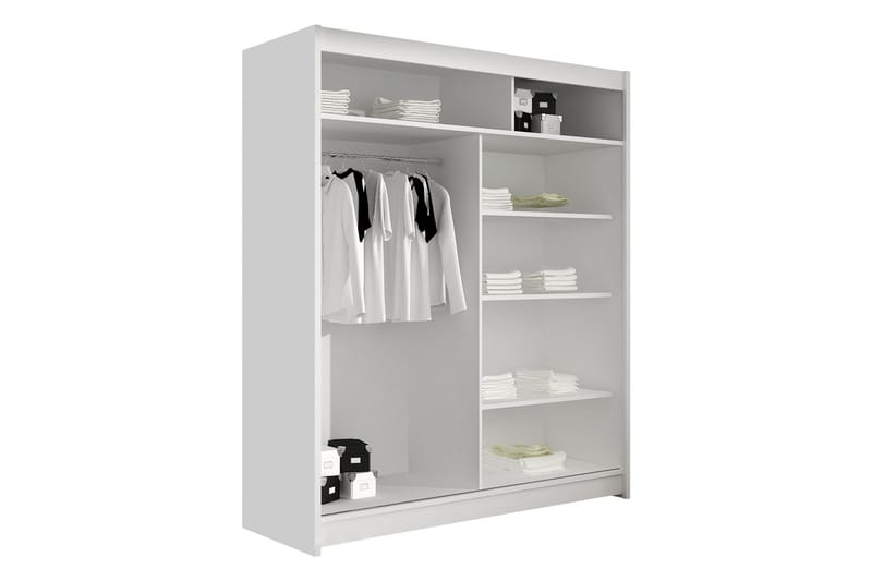 Bay Garderobe Med Speil 150x200 cm - Oppbevaring - Klesoppbevaring - Garderober & garderobesystem