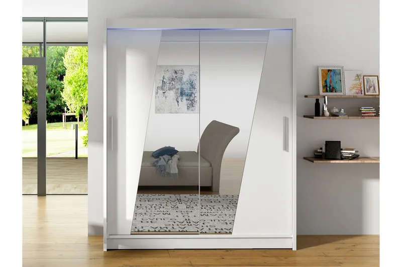 Bay Garderobe Med Speil 150x200 cm - Oppbevaring - Klesoppbevaring - Garderober & garderobesystem