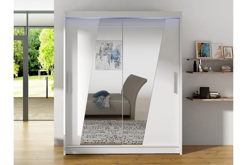 Bay Garderobe Med Speil 150x200 cm - Oppbevaring - Klesoppbevaring - Garderober & garderobesystem