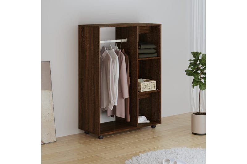 beBasic Garderobe brun eik 80x40x110 cm konstruert tre - Brun - Oppbevaring - Klesoppbevaring - Garderober & garderobesystem