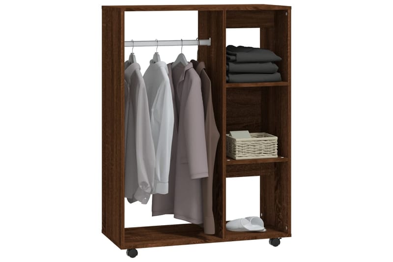 beBasic Garderobe brun eik 80x40x110 cm konstruert tre - Brun - Oppbevaring - Klesoppbevaring - Garderober & garderobesystem