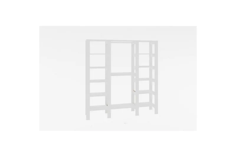 Bertoaria Garderobe 161x180 cm - Hvit - Oppbevaring - Klesoppbevaring - Garderober & garderobesystem