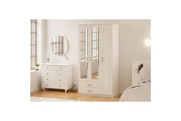 Beyric Garderobe 105x210 cm - Matt Hvit - Oppbevaring - Klesoppbevaring - Garderober & garderobesystem