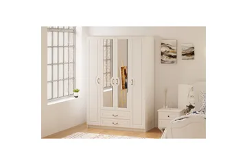 Beyric Garderobe 140x210 cm - Matt Hvit - Oppbevaring - Klesoppbevaring - Garderober & garderobesystem