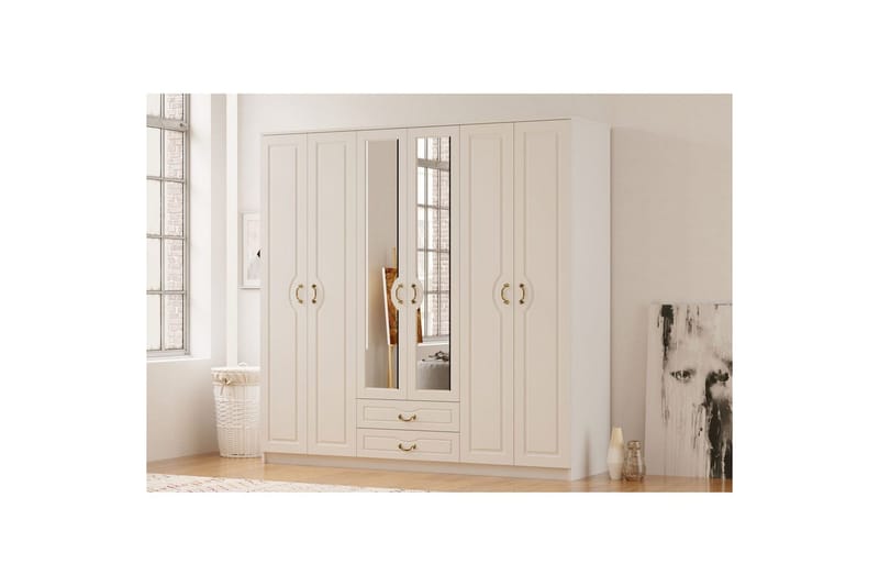 Beyric Garderobe 210x210 cm - Matt Hvit - Oppbevaring - Klesoppbevaring - Garderober & garderobesystem