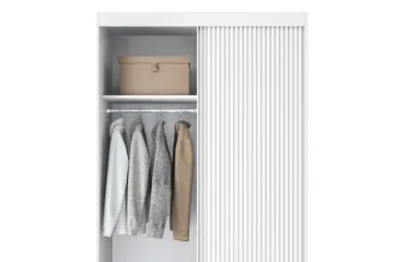 Biancco Garderobe 120x220 cm - Hvit - Oppbevaring - Klesoppbevaring - Garderober & garderobesystem