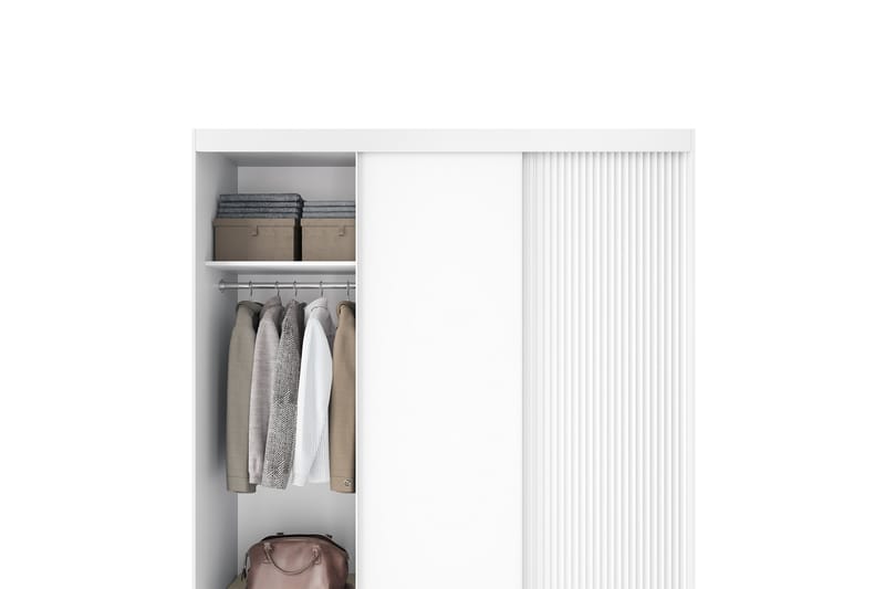 Biancco Garderobe 120x220 cm - Hvit - Oppbevaring - Klesoppbevaring - Garderober & garderobesystem