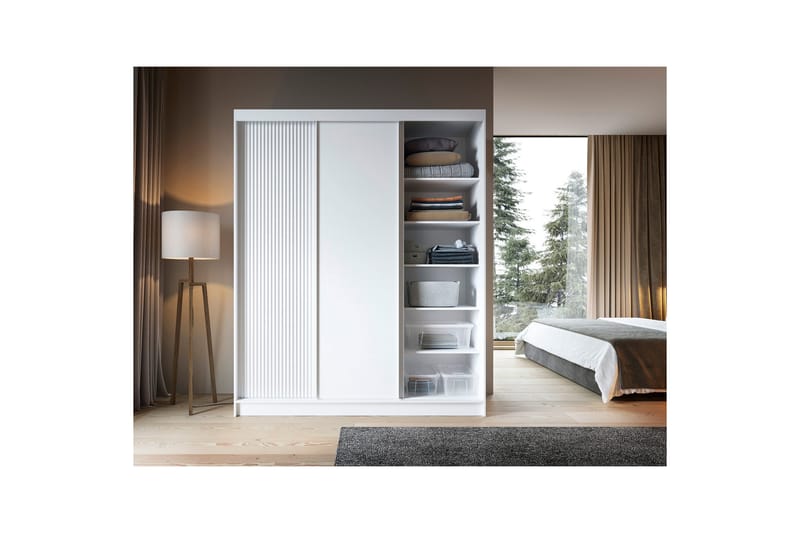 Biancco Garderobe 180x220 cm - Hvit - Oppbevaring - Klesoppbevaring - Garderober & garderobesystem
