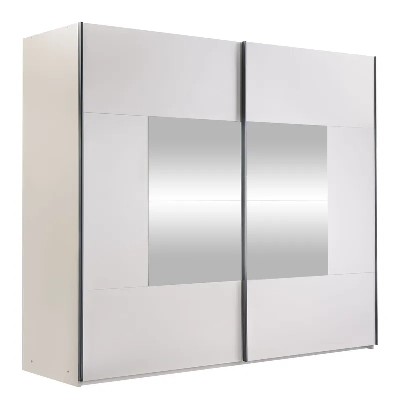 Binche Garderobeskapeskap med speil 250x215 cm, Beige