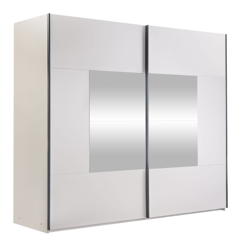 Binche Garderobeskapeskap med speil 250x215 cm - Beige - Oppbevaring - Klesoppbevaring - Garderober & garderobesystem