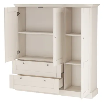 Binz garderobe 122x130 cm - Kasjmirkrem - Oppbevaring - Klesoppbevaring - Garderober & garderobesystem