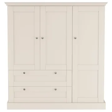 Binz garderobe 122x130 cm - Kasjmirkrem - Oppbevaring - Klesoppbevaring - Garderober & garderobesystem