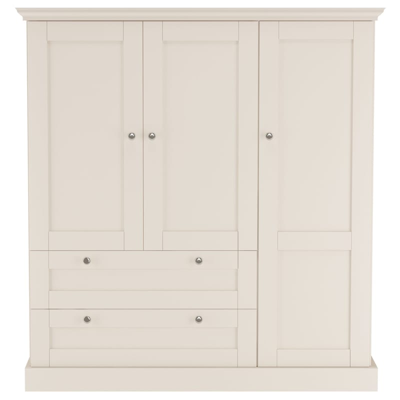 Binz garderobe 122x130 cm - Kasjmirkrem - Oppbevaring - Klesoppbevaring - Garderober & garderobesystem