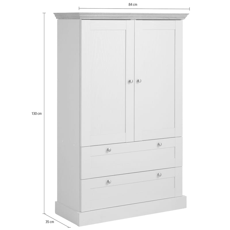Binz garderobe 83x130 cm - Kasjmirkrem - Oppbevaring - Klesoppbevaring - Garderober & garderobesystem