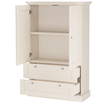 Binz garderobe 83x130 cm - Kasjmirkrem - Oppbevaring - Klesoppbevaring - Garderober & garderobesystem