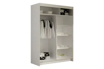 Biscayne Garderobeskap 120x200 cm - Hvit - Oppbevaring - Klesoppbevaring - Garderober & garderobesystem