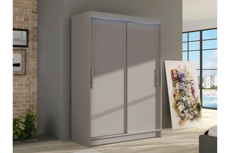 Biscayne Garderobeskap 120x200 cm - Svart - Oppbevaring - Klesoppbevaring - Garderober & garderobesystem