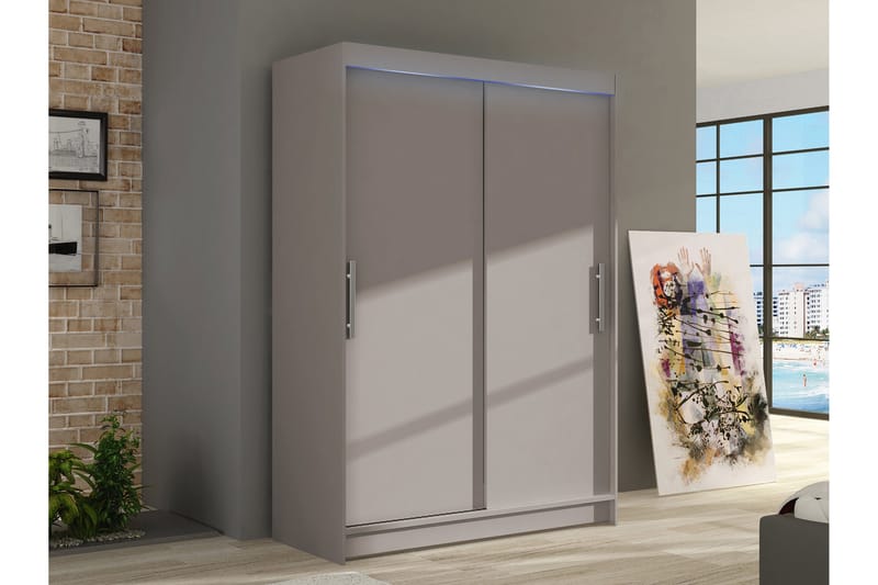 Biscayne Garderobeskap 120x200 cm - Svart - Oppbevaring - Klesoppbevaring - Garderober & garderobesystem