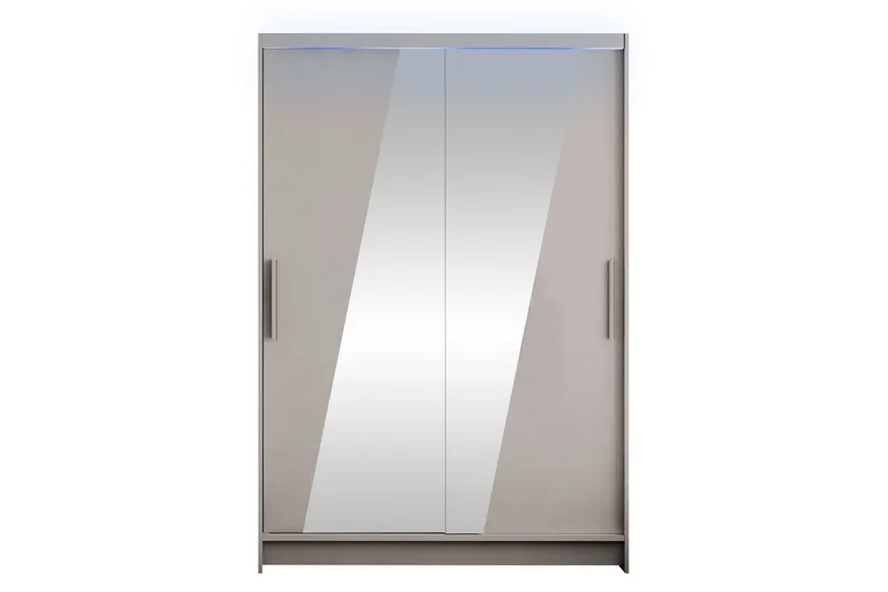 Biscayne Garderobeskap Med Speil 120x200 cm - Beige - Oppbevaring - Klesoppbevaring - Garderober & garderobesystem