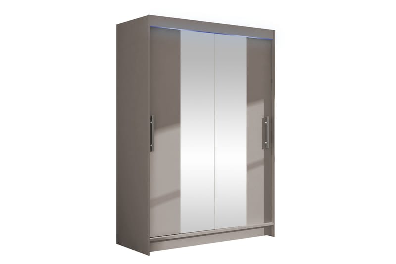 Biscayne Garderobeskap Med Speil 120x200 cm - Beige - Oppbevaring - Klesoppbevaring - Garderober & garderobesystem
