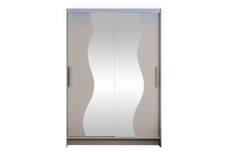 Biscayne Garderobeskap Med Speil 120x200 cm - Beige - Oppbevaring - Klesoppbevaring - Garderober & garderobesystem