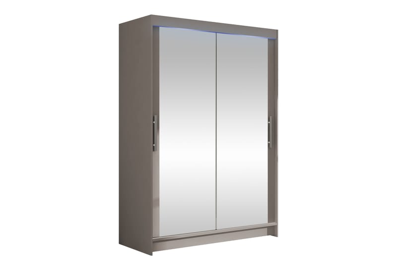 Biscayne Garderobeskap Med Speil 120x200 cm - Beige - Oppbevaring - Klesoppbevaring - Garderober & garderobesystem