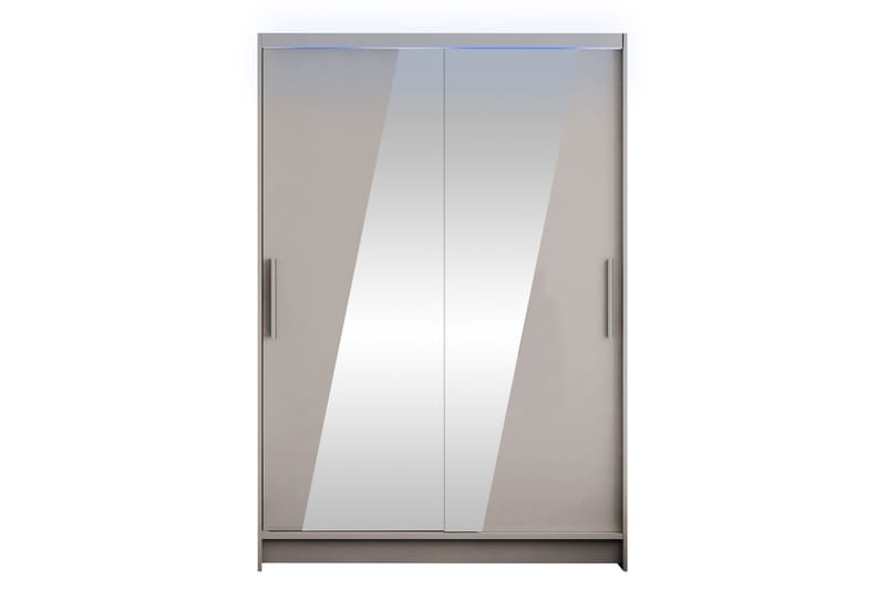 Biscayne Garderobeskap Med Speil 120x200 cm - Beige - Oppbevaring - Klesoppbevaring - Garderober & garderobesystem