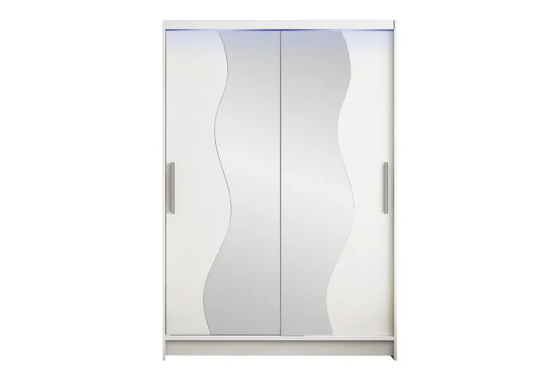 Biscayne Garderobeskap Med Speil 120x200 cm, Hvit