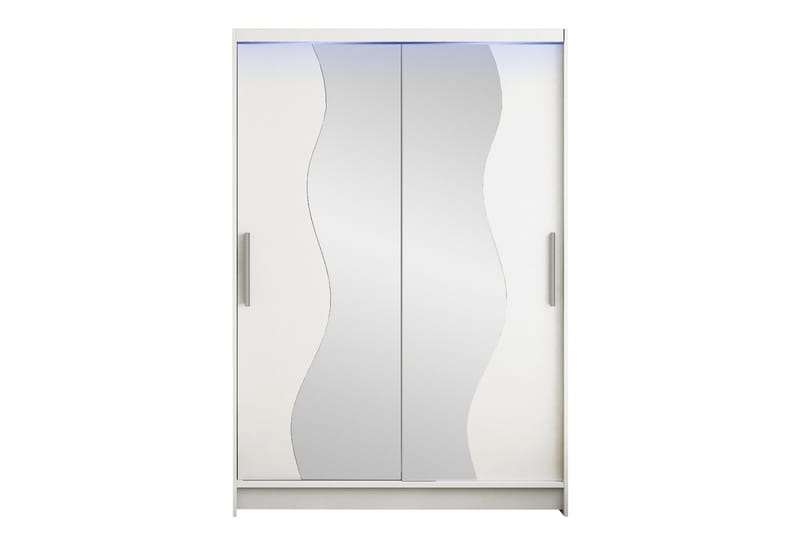 Biscayne Garderobeskap Med Speil 120x200 cm - Hvit - Oppbevaring - Klesoppbevaring - Garderober & garderobesystem