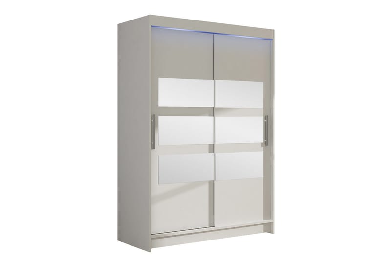 Biscayne Garderobeskap Med Speil 120x200 cm - Hvit - Oppbevaring - Klesoppbevaring - Garderober & garderobesystem