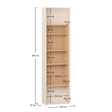 Bokhylle 4 You Fresh 4 Dører Side av Garderobe - 206 cm - Oppbevaring - Hyller - Bokhylle