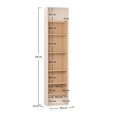 Bokhylle 4 You Fresh 4 Dører Side av Garderobe - 240,6 cm - Oppbevaring - Hyller - Bokhylle