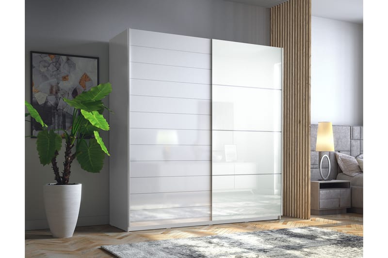 Bovera Garderobe 61x221 cm - Askegrå - Oppbevaring - Klesoppbevaring - Garderober & garderobesystem