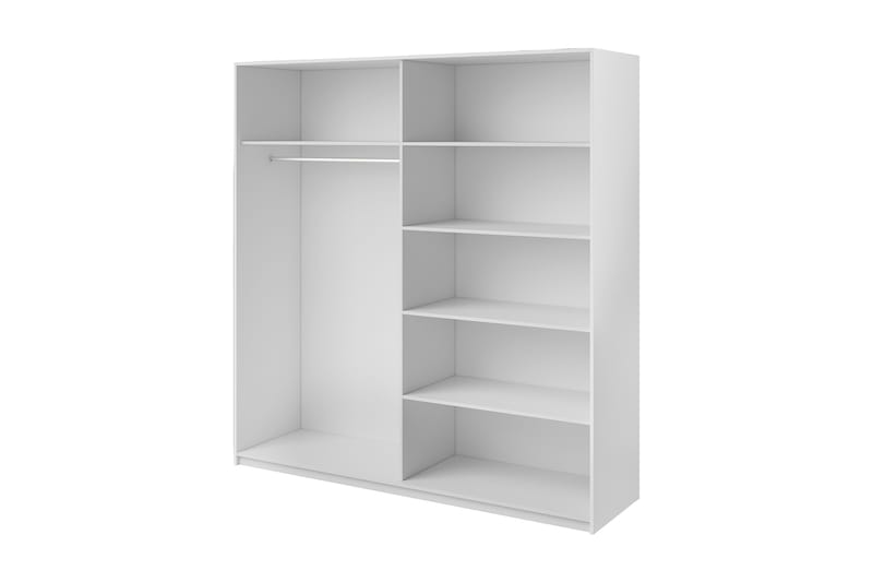Bovera Garderobe 61x221 cm - Askegrå - Oppbevaring - Klesoppbevaring - Garderober & garderobesystem