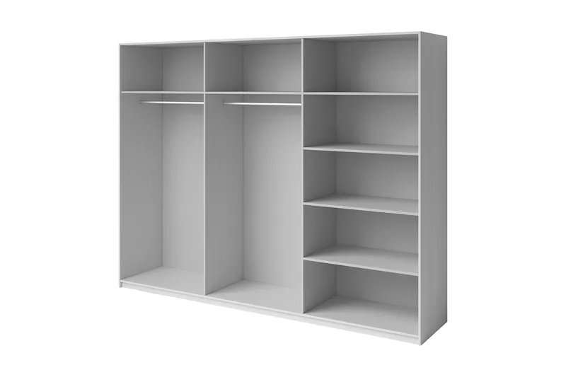 Bovera Garderobe 61x270 cm - Askegrå - Oppbevaring - Klesoppbevaring - Garderober & garderobesystem